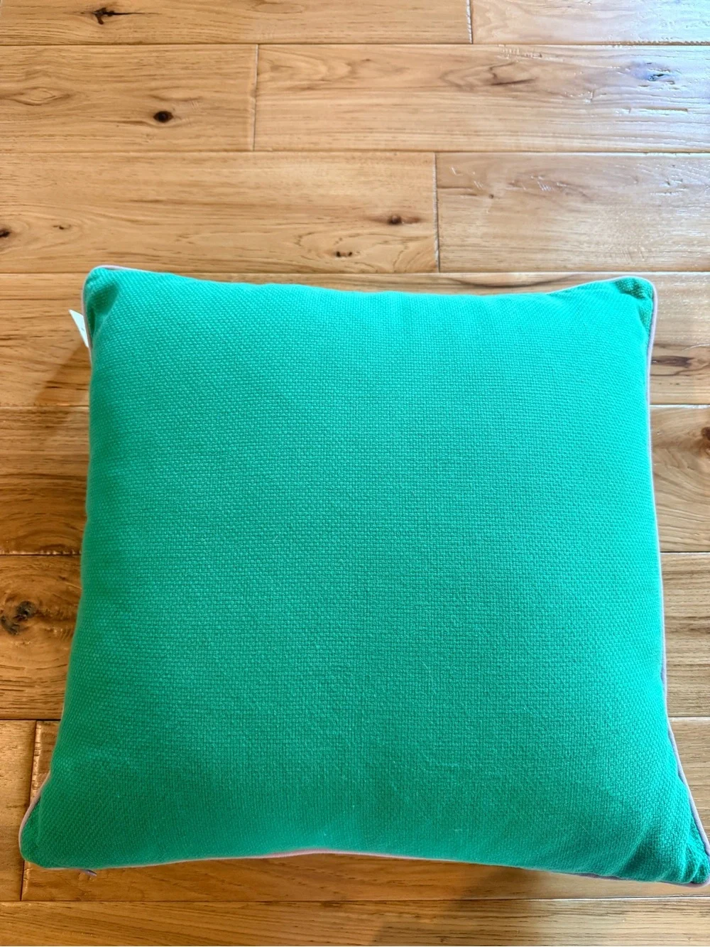 Anthropologie Teal Embroidered Accent Pillow